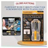 FARPOINT 8-in1 MULTI-USE SCREWDRIVER W/ FLASHLIGHT