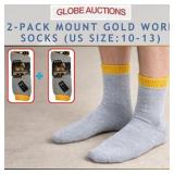 2-PACK MOUNT GOLD WORK SOCKS (US SIZE:10-13)