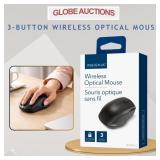 3-BUTTON WIRELESS OPTICAL MOUSE W/ DONGLE
