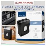 NEW 6-SHEET CROSS-CUT SHREDDER