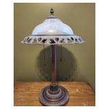 Vintage Metal Glass Small Lamp