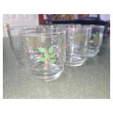 6pc set of christmas glasses
