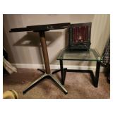 Lot of 3 Misc Items Heater Stand Table