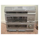 Sound design radio with tape and vinyl player