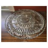 Lot of 2 glass platters
