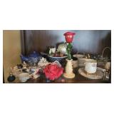 Group lot of misc tea cups figurines and more