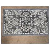 Gray & Blue Decorative Rug
