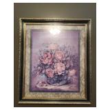 Vintage Framed Floral Artwork