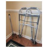 Metal walker and cane
