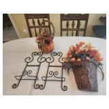 Estate lot of metal and fall decor