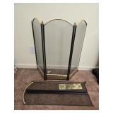 Metal fireplace screen as is