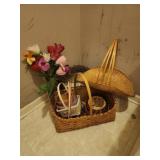 Estate lot of misc baskets and more