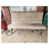 Wooden and metal bench