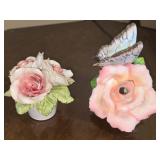 Lot of 2 Delicate Ceramic Flowers