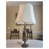 Vintage metal lamp with shade