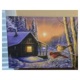 Beautiful Signed Doughty Cardinal Print on Canvas