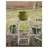 White Metal Decorative Shelf Plant Holder