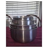 Lot of stainless pots