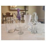 Estate lot of misc glass vases and more