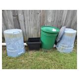 Estate lot of trashcans