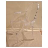 Clear Acrylic or Plastic Decorative Chair