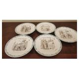 5 Histoire de brigands decorative plates
