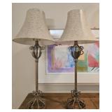 Pair of metal Berman metal lamps