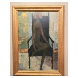 Framed print on board