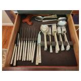 Large lot of mostly sheffield brand silverware