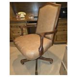 Beautiful Wood Framed Office Chair AS IS