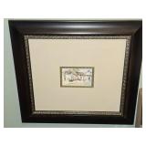 Small Signed Framed Print of Watercolor Painting