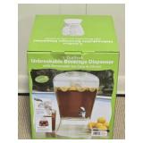 3 Gallon Glass Beverage Dispenser in Box