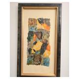 Signed Doleys Abstract Painting on Canvas Framed
