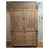 Very large beautiful wood entertainment center