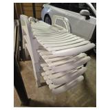 Set of 4 plastic white pool chairs