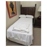 Gorgeous twin/full size bed with wood headboard