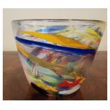 Hand crafted art glass bowl