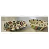 Sandra Levine 94 hand painted bowls