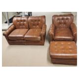 Love seat  Chair & Ottoman AS-IS