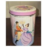 Vintage Metal Can Full of Coins