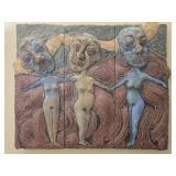 Gorgeous carved wood art piece