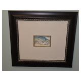 Small Signed Framed Print of Watercolor Painting