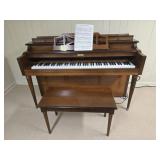 Currier Wood Framed Piano with Bench