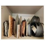 Pans wood cutting boards and more