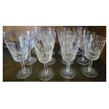 12 piece set of Waterford stemmed glasses