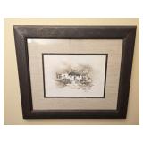 Large Framed Print of Watercolor Painting