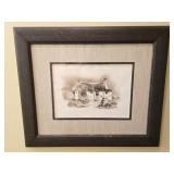 Large Framed Print of Watercolor Painting