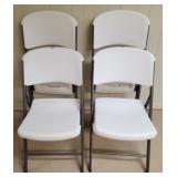 Lot of 4 Plastic Lifetime Chairs #3