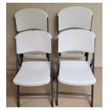 Lot of 4 Plastic Lifetime Chairs #2