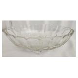 Large glass footed bowl